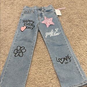 Blue Graphic Women's Jeans